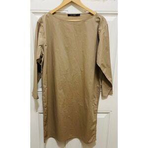 NWOT Sofie D'Hoore Cotton Dress‎ Minimalist Tunic Dress Long Sleeve Size 44